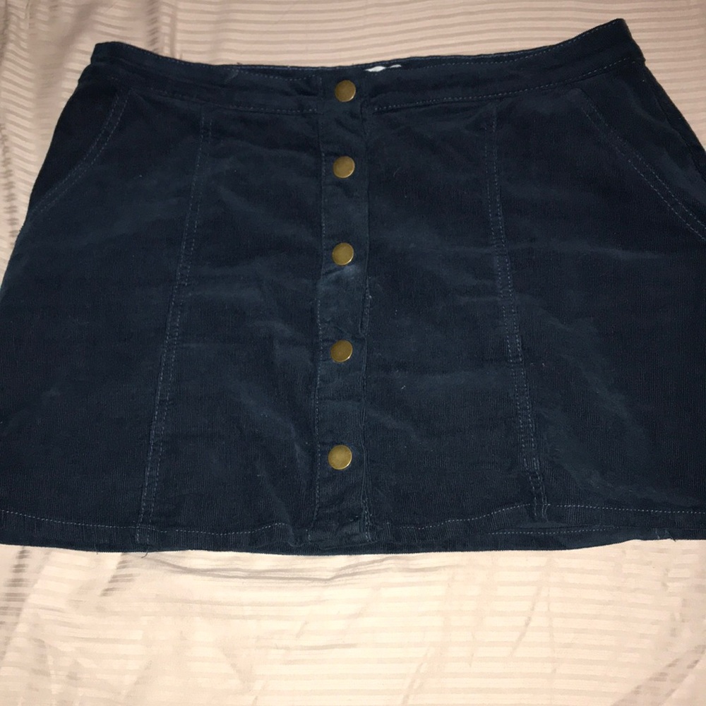 Corduroy navy blue skirt